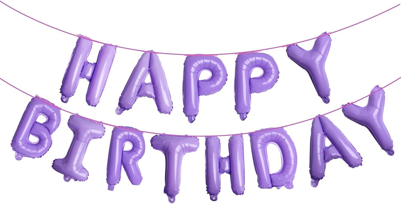 16inch Happy Birthday Balloons Purple Party Decorations Foil Balloon for Birthday Party Supplies